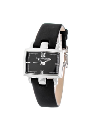 Laura Biagiotti Black Leather Dress Watch