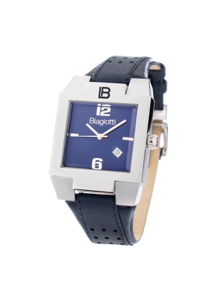 Laura Biagiotti Black Leather Dress Watch