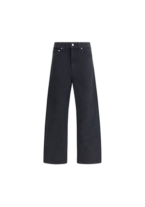 Khaite Black Cotton Straight-Leg Jeans - 27