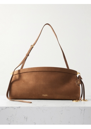 Alaïa - Click Medium Nubuck Shoulder Bag - Brown - One size