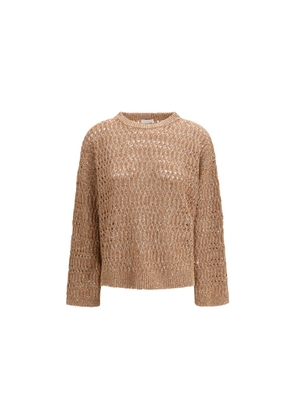 Brunello Cucinelli Brown Silk Sweatshirt - XL