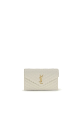 Saint Laurent Beige Calf Leather Bos Taurus Wallet