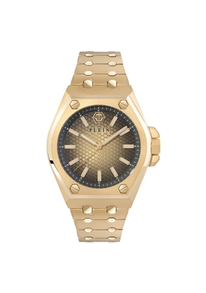 Philipp Plein Gold Stainless Steel Dress Watch