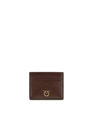 PINKO Bordeaux Calf Leather Bos Taurus Wallet