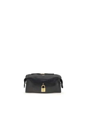 Balmain Black Calf Leather Bos Taurus Shoulder Bag