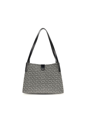 Balmain Black Cotton Shoulder Bag