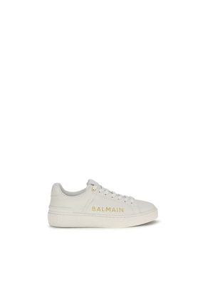 Balmain White Calf Leather Bos Taurus Low Top Sneakers - EU36/US6
