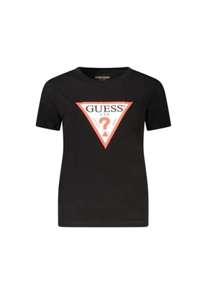 Guess Jeans Black Organic Cotton Women T-Shirt - S