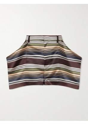 Sacai - Striped Satin Shorts - Multi - 0,1,2,3,4