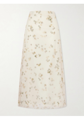 Altuzarra - Linnie Printed Cotton-blend Organza Maxi Skirt - Ivory - FR 34,FR 36,FR 38,FR 40,FR 44