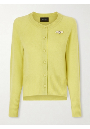 Simone Rocha - Embellished Cashmere Cardigan - Green - x small,small,medium,large