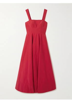 La Ligne - Myrtle Shirred Cotton-blend Poplin Midi Dress - xx small,x small,small,medium,large,x large