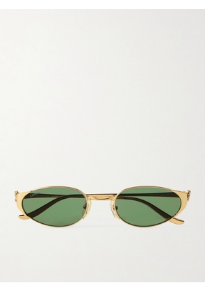 Cartier Eyewear - Panthère De Cartier Oval-frame Gold-tone Sunglasses - One size