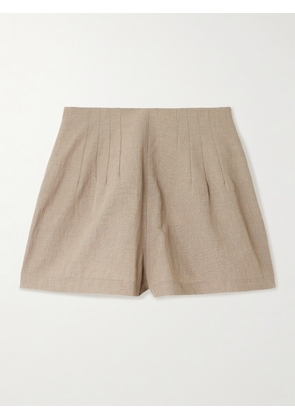 STAUD - Magpie Dupioni Shorts - Neutrals - US0,US2,US4,US6,US8,US10,US12