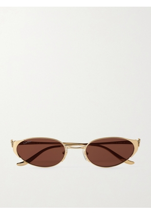 Cartier Eyewear - Panthère De Cartier Oval-frame Gold-tone Sunglasses - One size