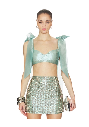 LA FUORI Blue Mirage Bra Top in Blue. Size M. Also in S, XS.