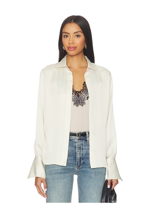 Rag & Bone Venus Popover Blouse in Cream. Size M. Also in S, XS.