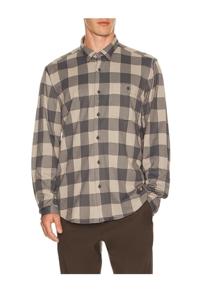Rhone Hardy Flannel Shirt in Brown. Size S. Also in XL/1X.