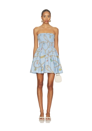 ROAME. Catalina Mini Dress in Baby Blue. Size M. Also in S, XL, XS.