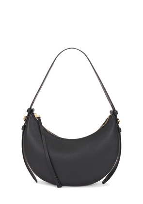 Tory Burch Romy Half Moon Bag in Black.