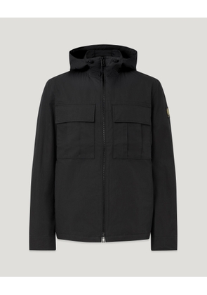 Belstaff Container Overshirt Men's Compact Technical Cotton Black Size 2XL