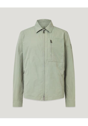 Belstaff Grid Overshirt Men's Alpha Nylon Lichen Size 2XL