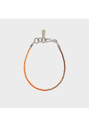 Paul Smith Orange and Brown Beaded Bracelet Multicolour