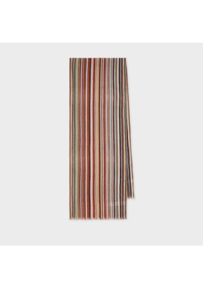 Paul Smith Wool Painted 'Signature Stripe' Scarf Multicolour