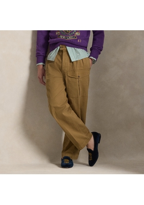 Relaxed Fit Pleated Twill Trouser