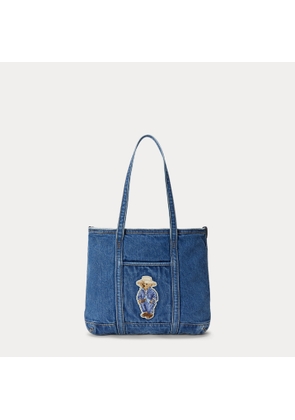 Polo Bear Denim Small Shopper Tote