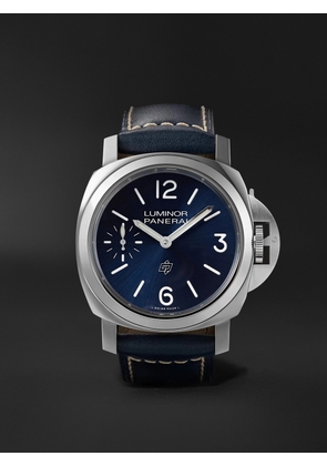 Panerai - Luminor Blu Mare Hand-Wound 44mm Stainless Steel and Leather Watch, Ref. No. PAM01085 - Men - Blue