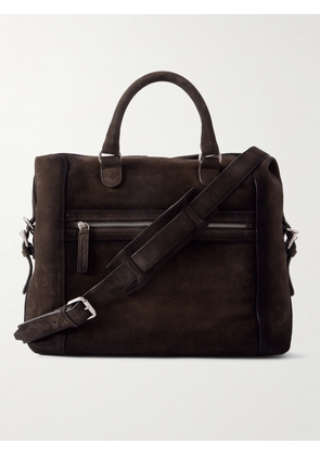 Officine Creative - Jules 003 Airbrushed Suede Briefcase - Men - Brown