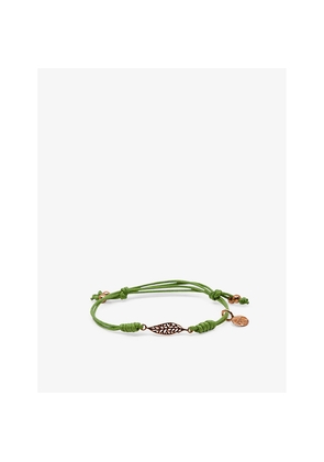 Womens La Maison Couture x Niin Gaia Wax Cord and Rose Gold-Plated Silver Bracelet