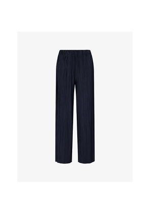 Womens Samsoe Samsoe Uma Wide-Leg Stretch-Polyester Trousers