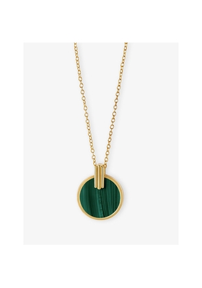 Womens Astley Clarke Stilla 18ct Yellow Gold Vermeil and Malachite Pendant Necklace