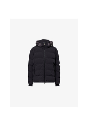 Mens Sandbanks Hooded Logo-Patch Puffer Jacket