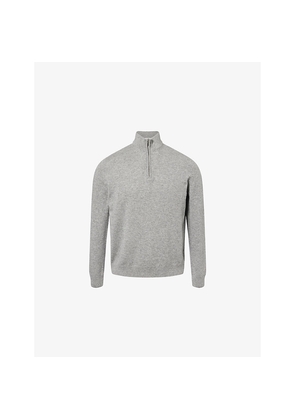 Mens Sunspel Half-Zip Cashmere Jumper