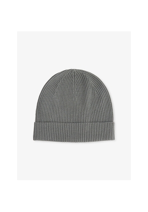 Mens Rick Owens Ribbed Wool Beanie Hat