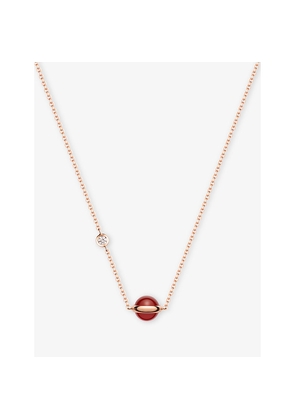 Piaget Possession 18ct Rose-Gold, Carnelian and 0.05ct Diamond Necklace