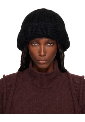 ISSEY MIYAKE Black November Silk Mohair Beanie