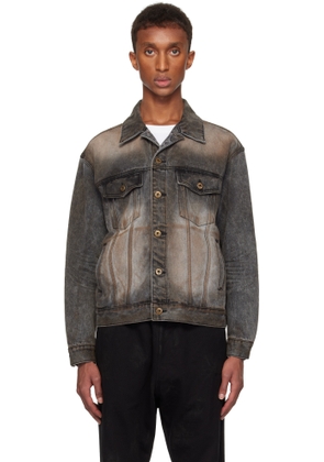 We11done Black Washed Denim Jacket