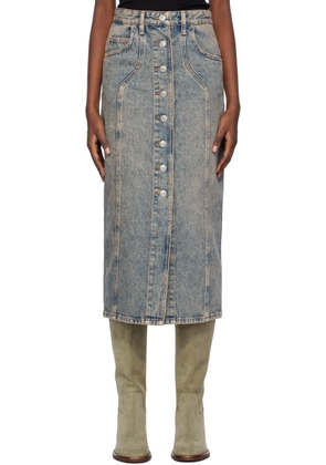 Isabel Marant Etoile Blue Vandy Denim Midi Skirt