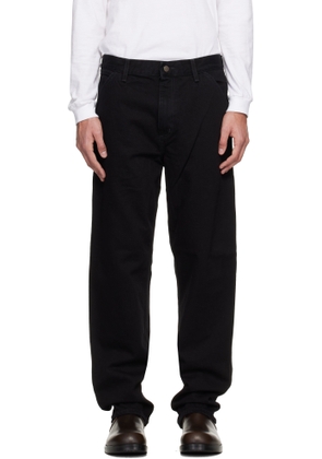 Carhartt Work In Progress Black Single Knee Jeans