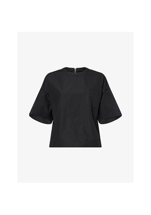 Womens Sacai Boxy Poplin Woven T-Shirt