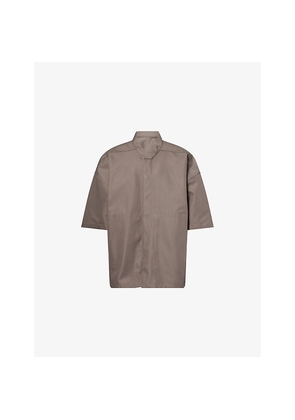 Mens Rick Owens Jumbo Faun Cotton-Blend Shirt