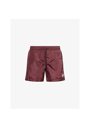 Mens Moncler Brand-Patch Drawstring Swim Shorts