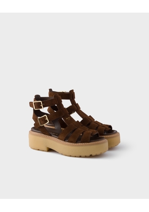 Suede gladiator sandals