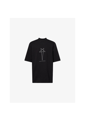 Mens Rick Owens Drkshdw Jumbo Graphic-Print Cotton T-Shirt