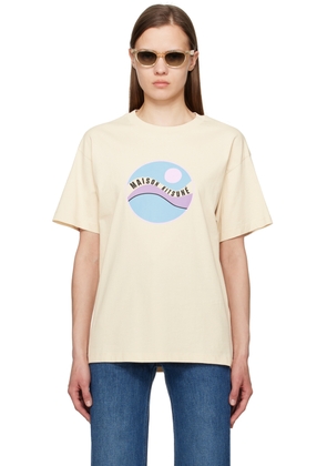 Maison Kitsuné Beige Pop Wave T-Shirt