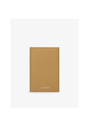 Mens Sandro Logo-Embossed Leather Cardholder